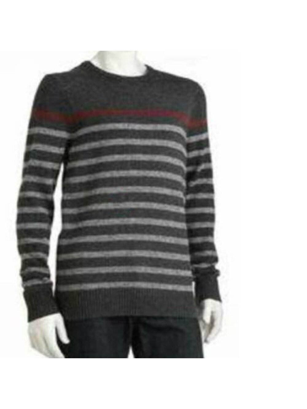 Urban Pipeline Sweater XL Mens Wool Blend Gray Striped Winter Long Sleeve Crew
